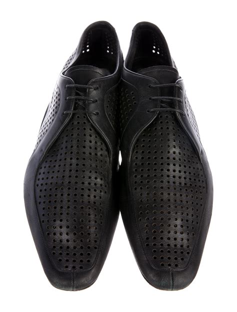 prada perforated derby shoes|prada men's lace up shoes.